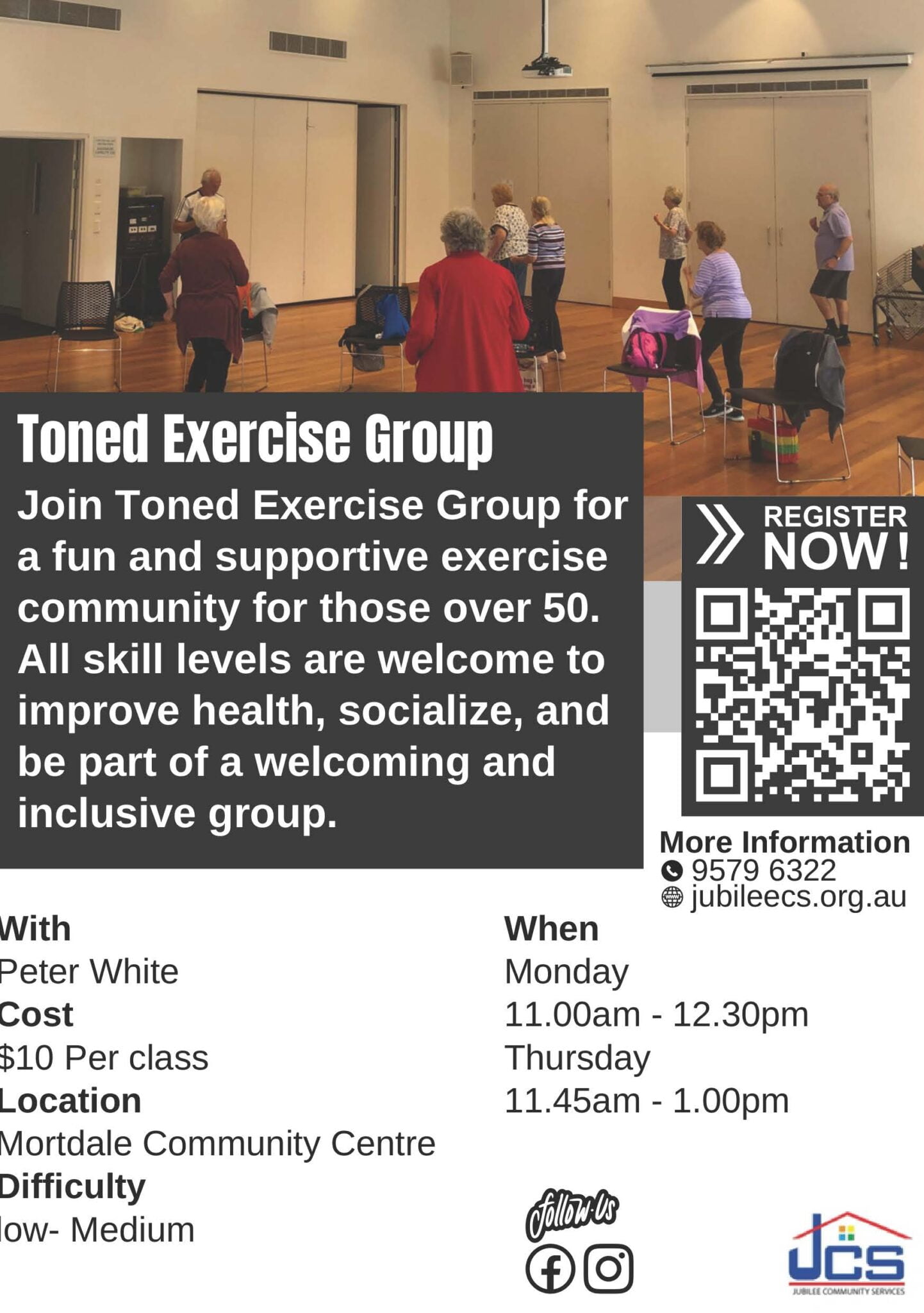 Toned Exercise Group – Jubilee Community Services